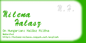 milena halasz business card